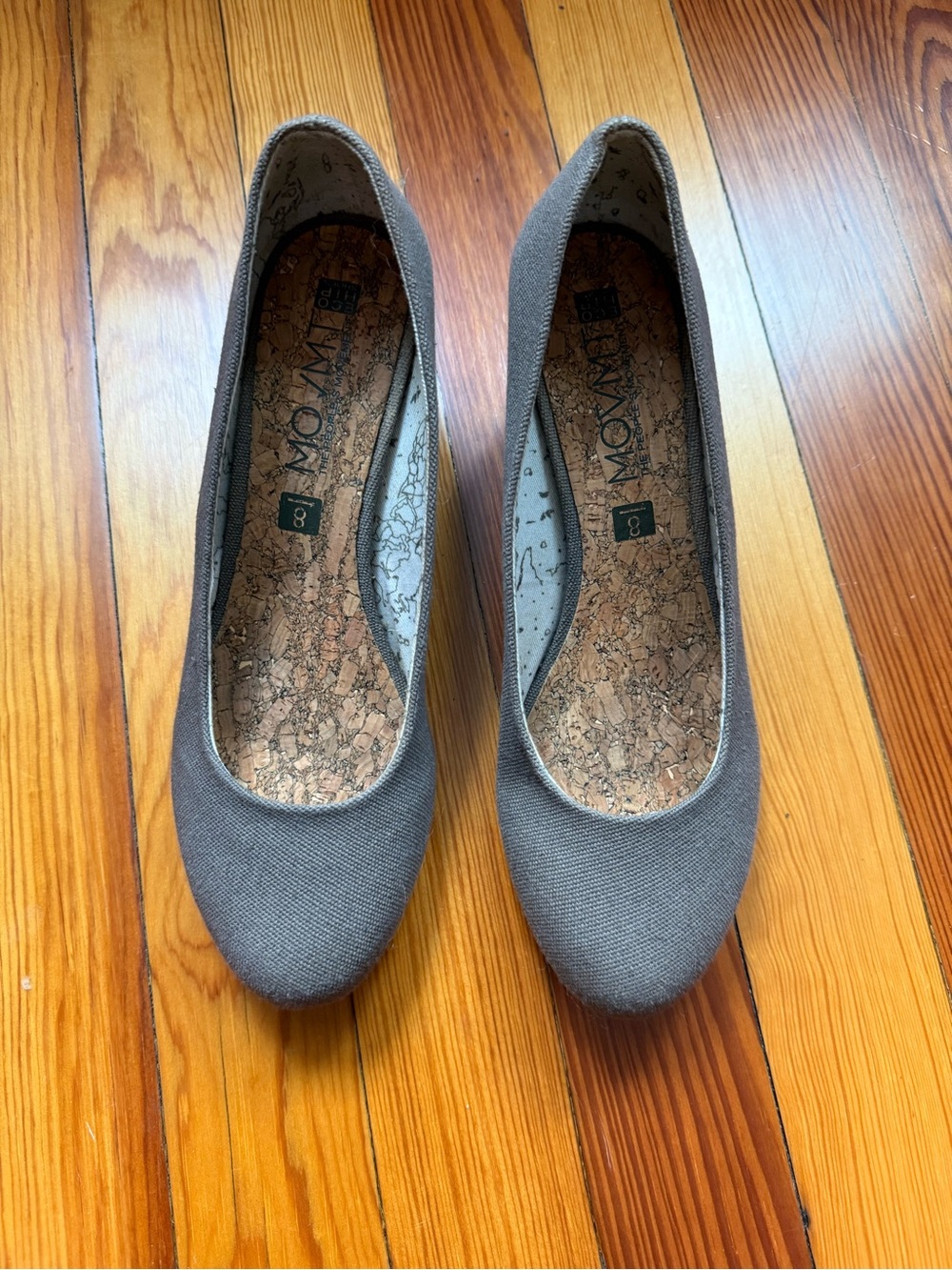 Grey Canvas Wedges